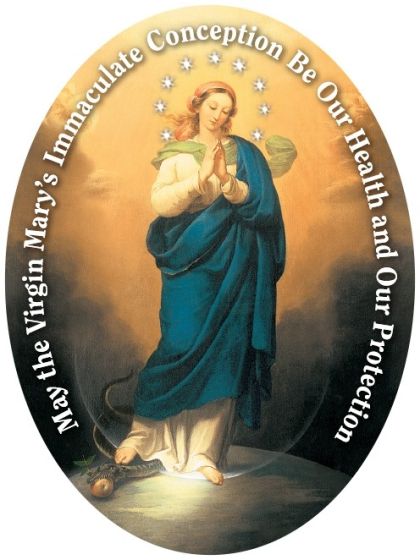Our Lady of Immaculate Conception Catholic Keychain Virgin Saint Mary Gift 