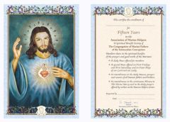 White 15-Year Sacred Heart of Jesus Folder - Inside