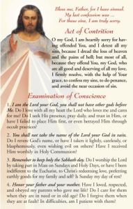 Act of Contrition with Ten Commandments
