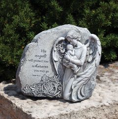 Angel with Baby Memorial Stone