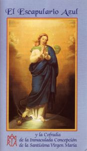 El Escapulario Azul representa el Manto de Nuestra Señora con el que protege a sus hijos