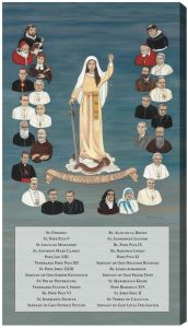 The 26 Champions of the Rosary with Names 10 x 18 Canvas, Gallery Wrap