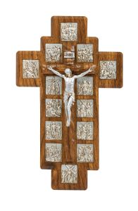 Crucifijo con imágenes del Via Crucis