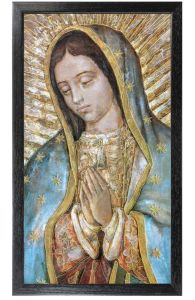 Close Up Guadalupe, 10x18 Canvas Print, Black Frame