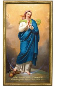 The Immaculate Conception, Patroness of the United States, 10 x 18 Canvas Image, Gold Frame