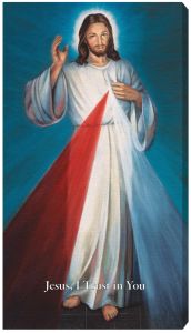 Jesus Blue Hyla Divine Mercy 10 x 18 Canvas Print