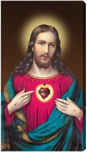 Sacred Heart of Jesus 10" x 18" Canvas Print 