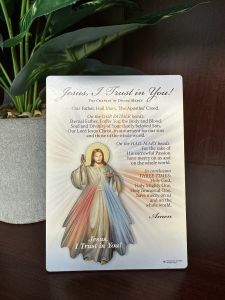 Standing Divine Mercy Plaque