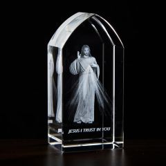 Divine Mercy Etched Glass
