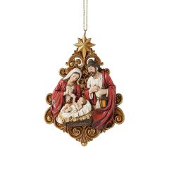Holy Family Ornament with Filigree Tree