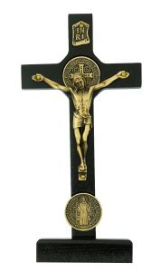 Black Standing St. Benedict Crucifix