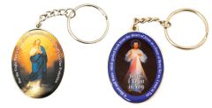Double-sided Key Chain - Divine Mercy & Immaculate Conception