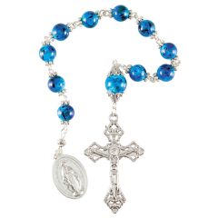 Blue Marble Pocket Rosary