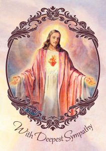 With Deepest Sympathy Jesus Enrollment Card -  Front
