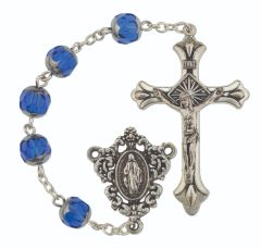 Blue Miraculous Medal Rosary