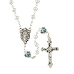 Blessed Mother of Pearl and Heart Rosary