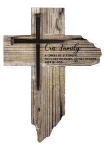 Our Family Wall Cross with Nail