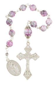 Pink Marble Pocket Rosary