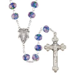 Hand-Painted Sapphire Rosary