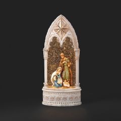LED Swirl Holy Family with Arch