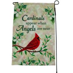 Cardinals Appear When Angels are Near Garden Flag