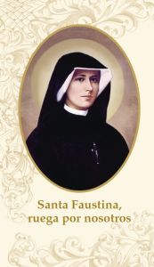 Saint Faustina Prayer Card, Spanish
