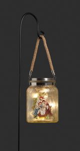 Holy Family Solar Jar with Stake