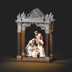 LED Church with Holy Family Figure