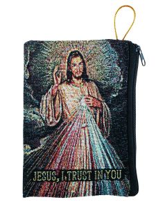Divine Mercy Tapestry Rosary Bag
