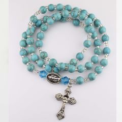 Turquoise Twistable Rosary Bracelet