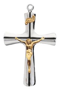 Two-toned Crucifix Pendant